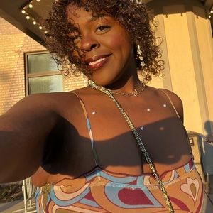 Multi colored dress.